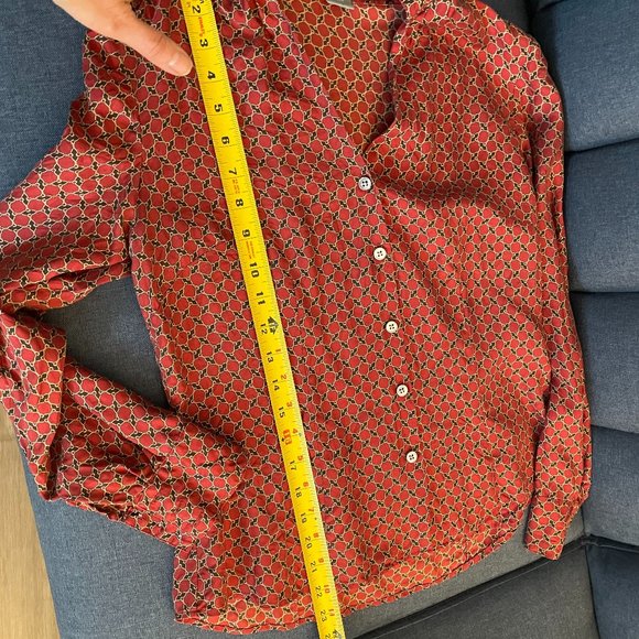 Ann Taylor 100% Silk Red Blouse 4P - Picture 5 of 5